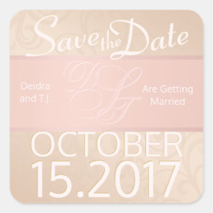 Rose Gold Pattern Monogram Stickers