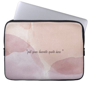Rose Gold Personalise Put you Favourite Quote Laptop Sleeve