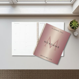 Rose Gold Personalised Business Planner