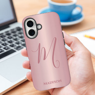 Rose Gold Personalised  iPhone 16 Case