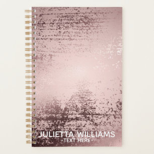 Rose gold personalised Luxury metallic design Planner