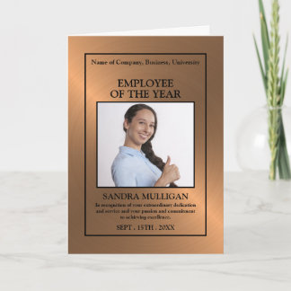 Rose Gold/Personalised Photo - Employee Award Card