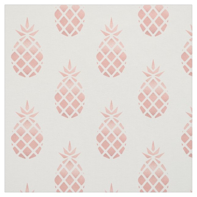 Rose Gold Pineapple Fabric (Swatch)