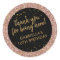 Rose Gold Pink and Black Glitter Thank You Favour