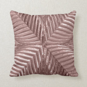 Rose Gold Pink Art Deco Metallic Elegant Glass 20s Cushion