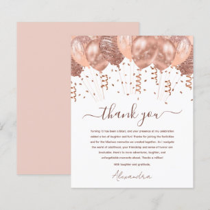 Rose Gold Pink Balloons 13th Birthday Party