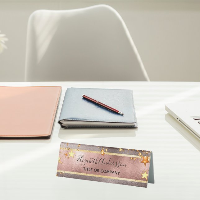 Rose gold pink beige stars name title business (Creator Uploaded)