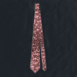 Rose Gold Pink Faux Glitter Sparkle Pattern Tie<br><div class="desc">A beautiful rose gold faux glitter print is the perfect accessory for a spring or summer suit, or any special event. Rose Gold is one of the hottest shades in fashion right now, even earning an article by the New York Times. "In appearance, rose gold is warm and flush—what yellow...</div>