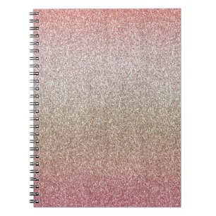 Rose Gold Pink Glitter Notebook