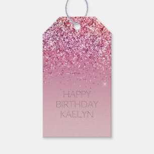 Rose Gold Pink Gold Glitter Sparkle Gift Tags