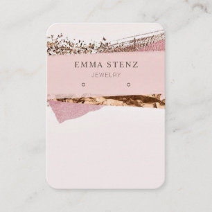 Rose Gold & Pink Label  • Earring Jewellery Displa Business Card