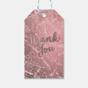 Rose Gold Pink Modern Trendy Glam Marble Chic Gift Tags