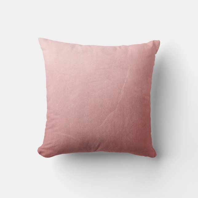 Rose Gold Pink Shine Minimal Chic Glam Cushion (Front)