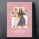 Rose Gold Pink Sisters Personalised Photo Keepsake Plaque<br><div class="desc">Rose Gold Pink Sisters Personalised Photo Keepsake</div>