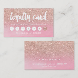 Rose gold pink watercolor typography loyalty