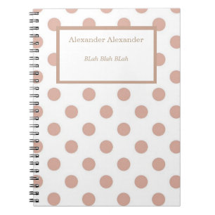 Rose Gold Pokadot NoteBook