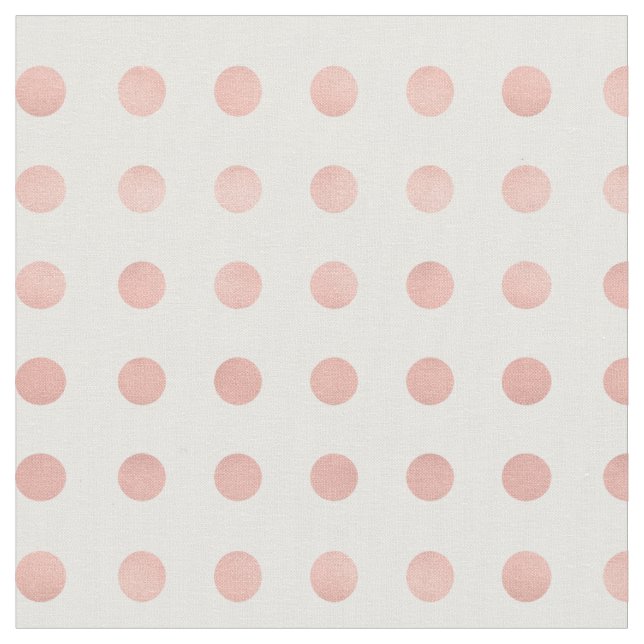 Rose Gold Polka Dot Printed Fabric By the Yard (Close Up)