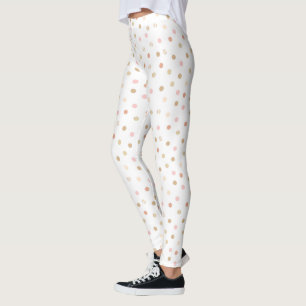 Rose Gold Polka Dots Leggings