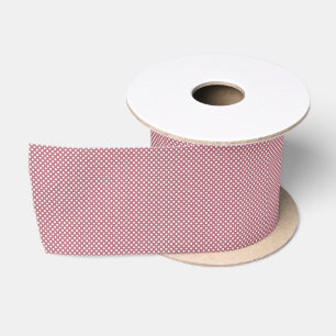 Rose Gold Polka Dots Pattern Satin Ribbon