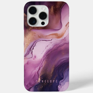 Rose gold purple marble girly  IPhone case 