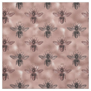 Rose Gold Queen Bee Fabric