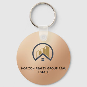 Rose Gold Red Colour Real Estate Sign Key Ring