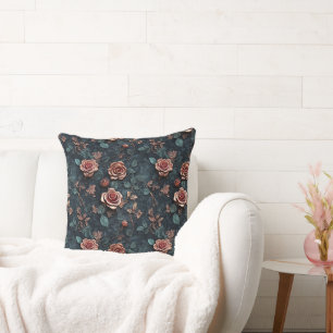 Rose Gold Roses  Cushion