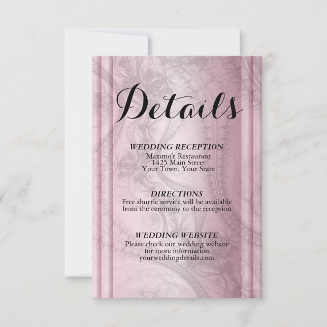 Rose Gold Rsvp card (Front)