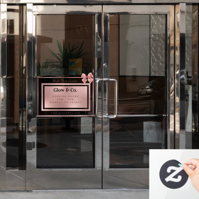 Rose Gold Salon  | Elegant Beauty Studio Sign (Office Door)