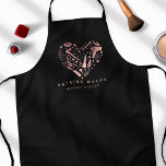 Rose Gold Salon Heart Stylist Personalised Name Apron<br><div class="desc">Rose Gold Salon Heart Stylist Personalised Name Apron</div>