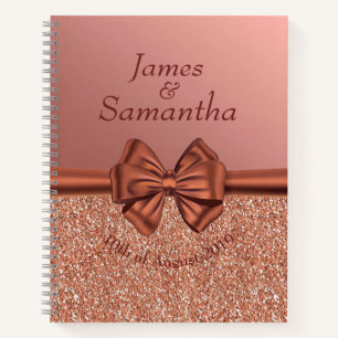 Rose Gold Satin Bow – Planner Notebook