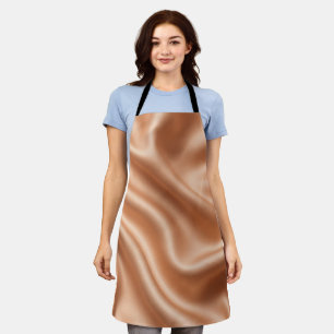 Rose Gold Satin Silk Abstract Luxury Pattern Apron
