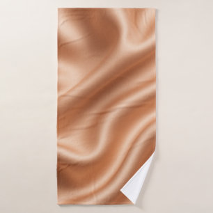 Rose Gold Satin Silk Abstract Luxury Pattern Bath Towel