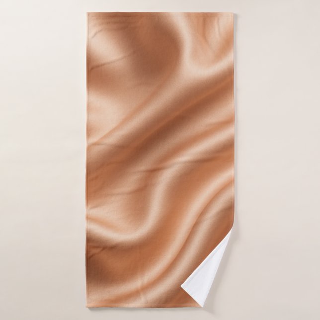 Rose Gold Satin Silk Abstract Luxury Pattern Bath Towel (Bath Towel)