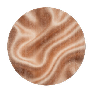 Rose Gold Satin Silk Abstract Luxury Pattern Cutting Board