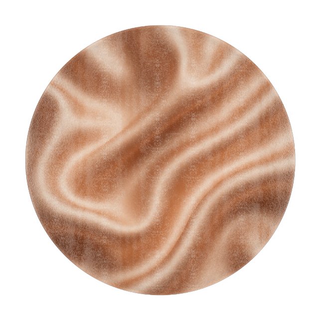 Rose Gold Satin Silk Abstract Luxury Pattern Cutting Board (Front)