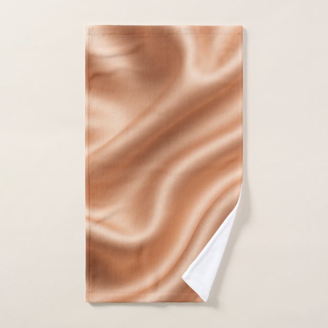 Rose Gold Satin Silk Abstract Luxury Pattern Hand Towel (Hand Towel)