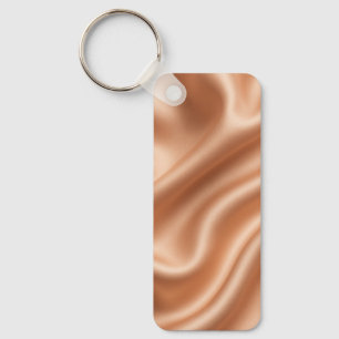 Rose Gold Satin Silk Abstract Luxury Pattern Key Ring