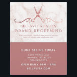 Rose Gold Scissors Marble Salon Covid Reopening Flyer<br><div class="desc">Rose Gold Scissors Marble Salon Covid Reopening Flyer. "With new Covid 19 safety measures in place to keep our clients and employees safe." Personalise this custom design with your own text,  logo,  and business details.</div>