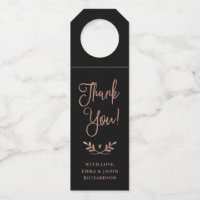 Rose Gold Script | Deepest Black Thank You