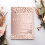Rose gold script modern Sweet 16<br><div class="desc">A modern Sweet 16 invitation. Rose gold gradient background and the word Sixteen written with large foil letters. Decorated with confetti. Personalize and add a name and party details.</div>