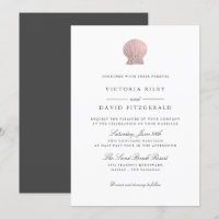 Rose Gold Seashell Elegant Ocean Beach wedding