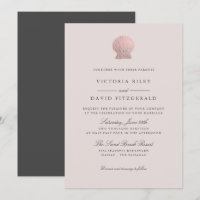 Rose Gold Seashell Elegant Ocean Beach wedding