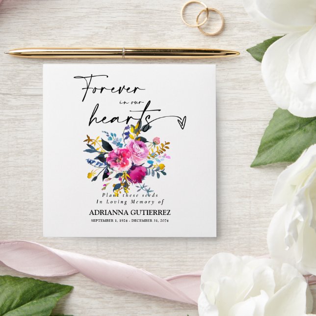 Rose Gold Seed Packet Memorial Funeral Envelope (Wedding)