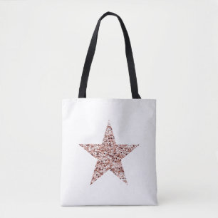 Rose Gold Sequin Twinkle Clipart Shining Star Clip Tote Bag