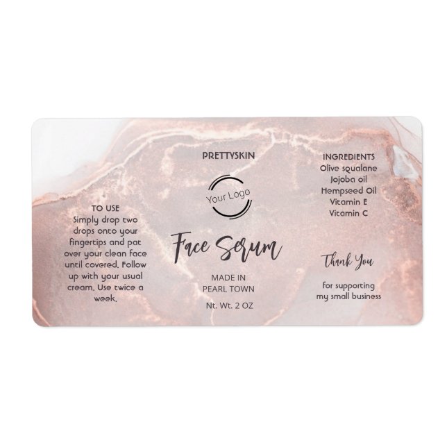 Rose Gold Serum Label (Front)