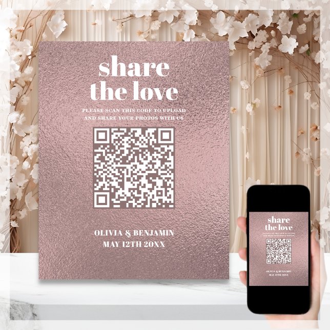 Rose Gold | Share The Love QR Code Poster (Creator Uploaded)