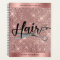 Rose Gold Shimmer Hair Appointment Book Planner