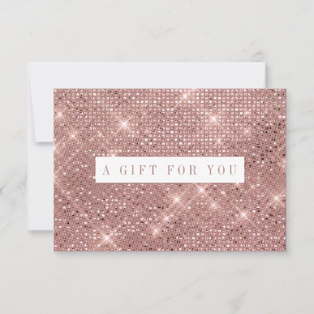Rose Gold Shimmer Marble Gift Certificate (Front)