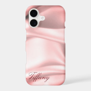 Rose Gold Silk Satin Personalised Phone Case